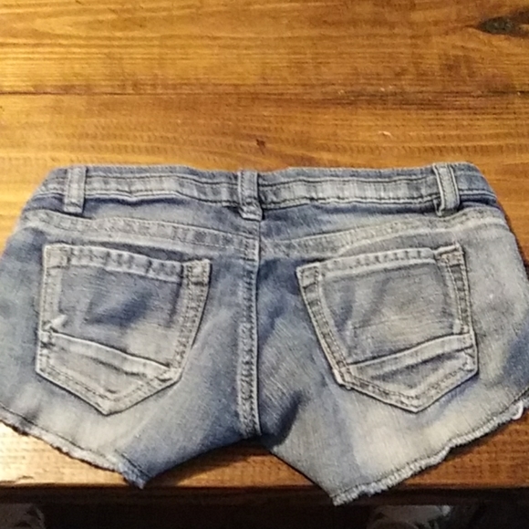 Lace Blue Jean Shorts - Picture 2 of 3